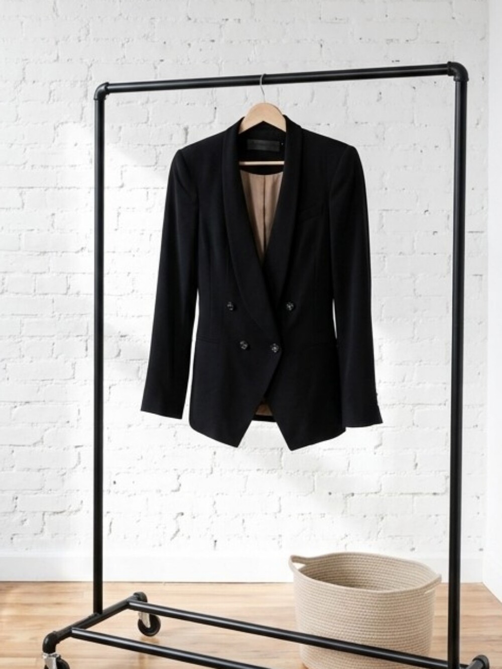 L.A.M.B. Black Double-Breasted Tailored Blazer